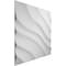 Ekena Millwork Modern Wave EnduraWall Decorative 3D Wall Panel, White, 19 5/8"W x 19 5/8"H WP20X20MWWH - alternate 2